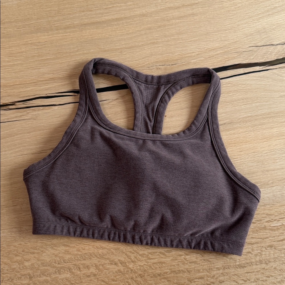 Vuori - Elevation Racer Bra - Chocolate Milk Heather - S - Picture 3 of 6